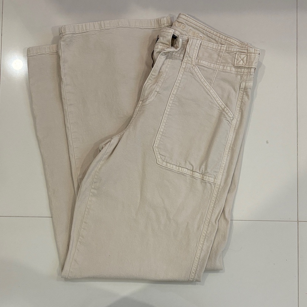 American Eagle Outfitters Cream Straight Leg Jeans